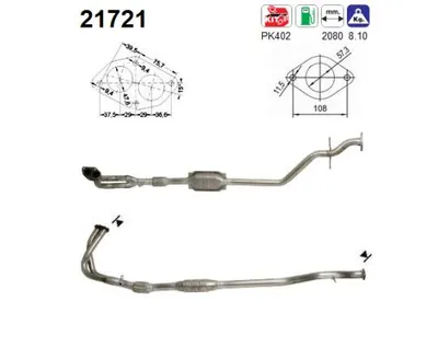 Catalytic Converter Opel SINTRA · Vauxhall SINTRA
