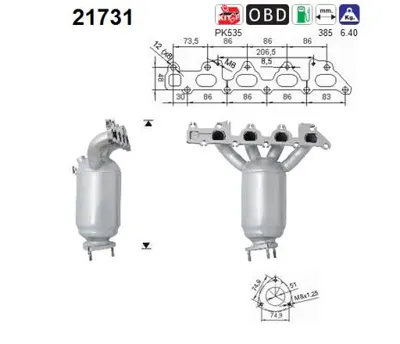 Catalytic Converter Opel ASTRA G Coupe · Opel CORSA C · Vauxhall CORSA Mk II