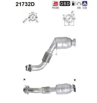 Catalytic Converter Opel OMEGA B · Opel OMEGA B Estate