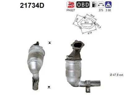 Catalytic Converter Fiat PUNTO · Lancia YPSILON · Opel AGILA