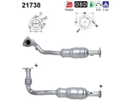 Catalytic Converter Opel VECTRA B Hatchback · Opel VECTRA B · Opel VECTRA B Estate