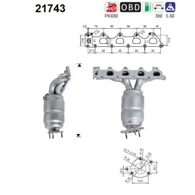 Catalytic Converter Opel ASTRA H · Vauxhall ASTRA Mk V