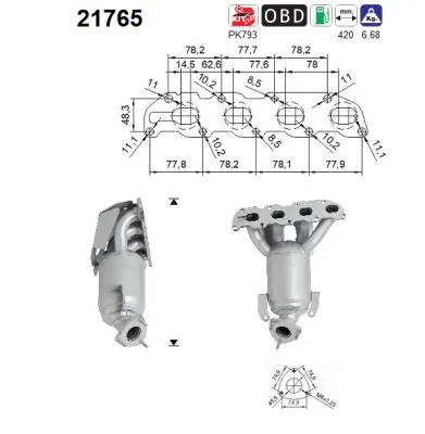 Catalytic Converter Opel CORSA D · Opel MERIVA A MPV · Opel ASTRA H Estate