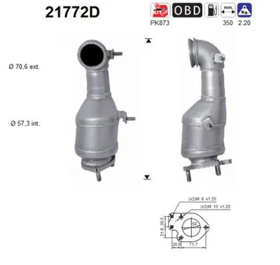Catalytic Converter Chevrolet CAPTIVA · Opel ANTARA A · Vauxhall ANTARA A