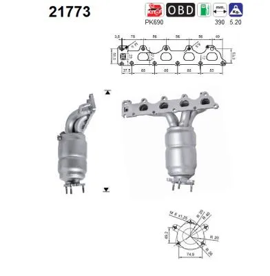 Catalytic Converter Opel ASTRA H · Opel ASTRA H Estate · Vauxhall ASTRA Mk V