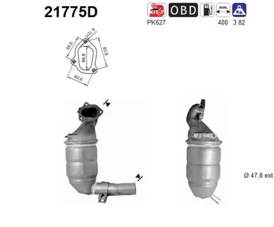 Catalytic Converter Fiat GRANDE PUNTO · Fiat PUNTO EVO · Opel CORSA D