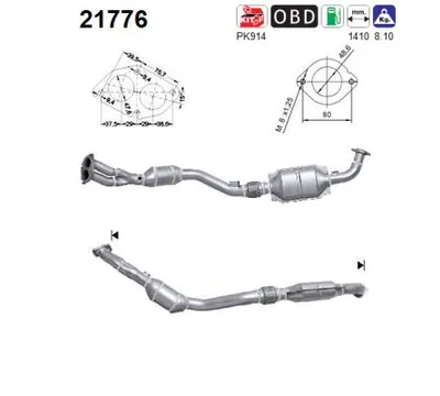 Catalytic Converter Opel OMEGA B · Opel OMEGA B Estate · Vauxhall OMEGA Estate