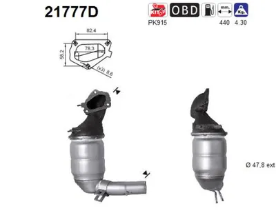 Catalytic Converter Fiat PUNTO Hatchback Van · Opel MERIVA A MPV · Opel COMBO Tour