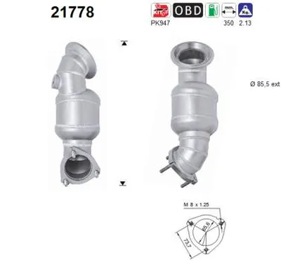 Catalytic Converter Opel ASTRA H · Opel ASTRA H Estate · Vauxhall ASTRA Mk V