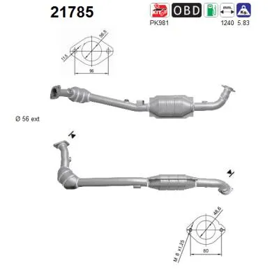 Catalytic Converter Opel OMEGA B · Opel OMEGA B Estate · Vauxhall OMEGA Saloon