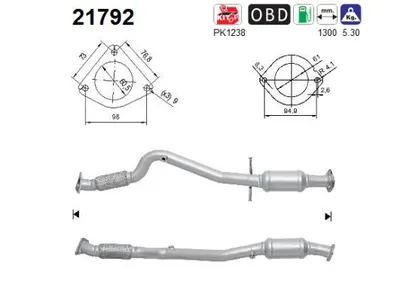 Catalytic Converter Opel ASTRA J Sports Tourer · Vauxhall ASTRA Mk VI Estate · Opel ASTRA J