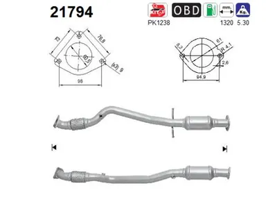 Catalytic Converter Opel INSIGNIA A Saloon · Opel INSIGNIA A Sports Tourer · Vauxhall INSIGNIA Mk I Hatchback