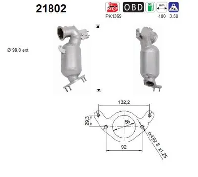 Catalytic Converter Opel ASTRA K · Vauxhall ASTRA Mk VII · Opel ASTRA K Sports Tourer