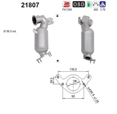 Catalytic Converter Opel INSIGNIA B Grand Sport · Opel INSIGNIA B Sports Tourer · Vauxhall INSIGNIA Mk II Hatchback