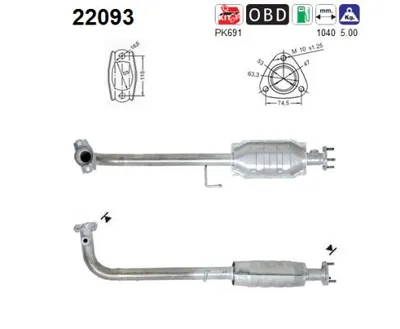 Catalytic Converter Honda CIVIC VII Hatchback · Honda CIVIC VII Coupe · Honda CIVIC VII Saloon
