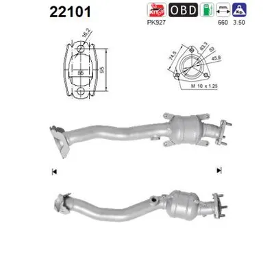 Catalytic Converter Honda JAZZ III · Honda CITY V Saloon