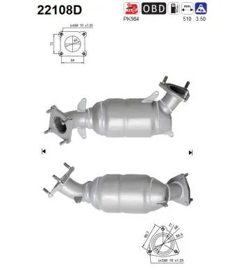 Catalytic Converter Honda CIVIC VIII Hatchback