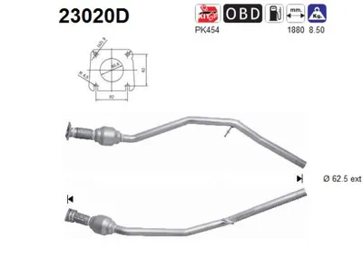 Catalytic Converter Chrysler VOYAGER IV · Chrysler VOYAGER / GRAND VOYAGER IV