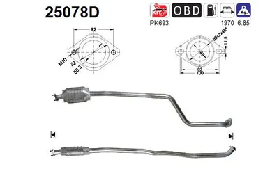 Catalytic Converter Mazda 323 F VI Hatchback · Mazda 323 S VI Saloon