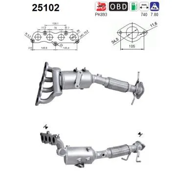 Catalytic Converter Mazda 3 · Mazda 3 Saloon