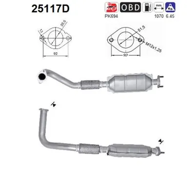 Catalytic Converter Kia CERATO I Saloon · Kia CERATO I Hatchback
