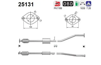 Catalytic Converter Kia SPORTAGE III · Hyundai ix35