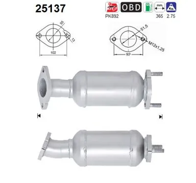 Catalytic Converter Kia CEE'D SW · Kia CEE'D Hatchback · Kia PRO CEE'D