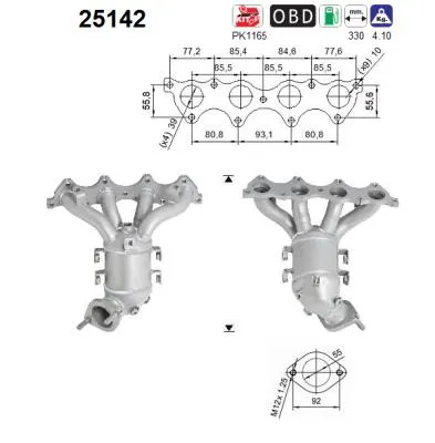 Catalytic Converter Kia CEE'D SW · Kia CEE'D Hatchback · Kia PRO CEE'D