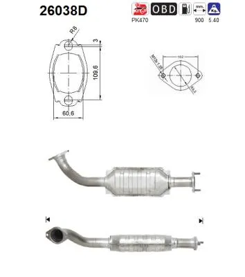 Catalytic Converter Mitsubishi PAJERO III Canvas Top