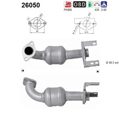 Catalytic Converter Mitsubishi COLT VI · Mitsubishi COLT CZC VI Convertible