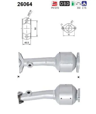 Catalytic Converter Mitsubishi ASX