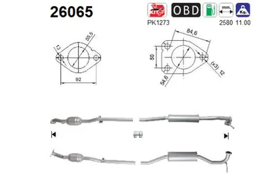 Catalytic Converter Mitsubishi ASX