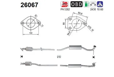 Catalytic Converter Mitsubishi ASX