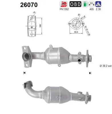 Catalytic Converter Mitsubishi MIRAGE / SPACE STAR VI Hatchback · Mitsubishi MIRAGE VI Saloon