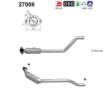 Catalytic Converter Jaguar S-TYPE II · Jaguar XF I