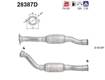 Catalytic Converter Peugeot 406 · Peugeot 406 Break
