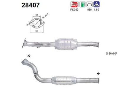 Catalytic Converter Peugeot 806 · Fiat ULYSSE · Citroën EVASION MPV