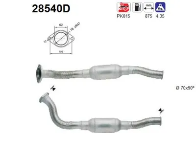 Catalytic Converter Peugeot 806 · Citroën EVASION MPV · Lancia ZETA