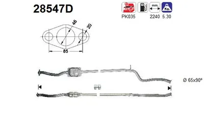Catalytic Converter Citroën SAXO · Peugeot 106 II