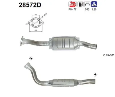 Catalytic Converter Peugeot 806 · Citroën EVASION MPV · Fiat ULYSSE