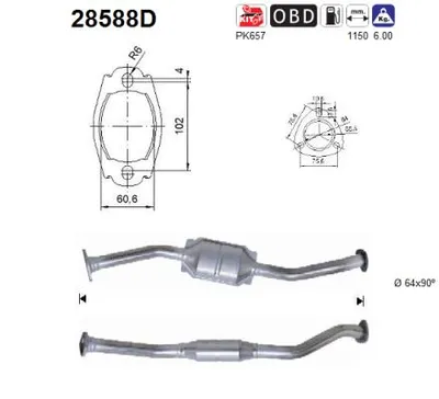 Catalytic Converter Peugeot BOXER Bus · Fiat DUCATO Van · Fiat DUCATO Bus