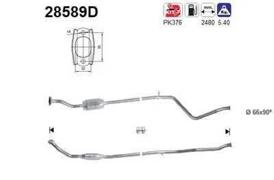 Catalytic Converter Peugeot 306 Break · Peugeot 306