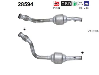 Catalytic Converter Peugeot 807 · Citroën C8 · Lancia PHEDRA
