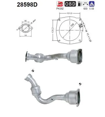Catalytic Converter Peugeot 807 · Citroën C8 · Fiat ULYSSE