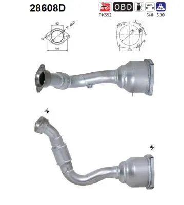 Catalytic Converter Peugeot 807 · Citroën C8 · Lancia PHEDRA