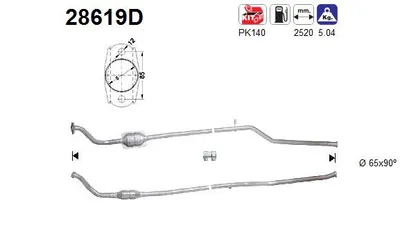 Catalytic Converter Citroën BERLINGO / BERLINGO FIRST Box Body/MPV · Peugeot PARTNER Box Body/MPV · Peugeot PARTNER MPV