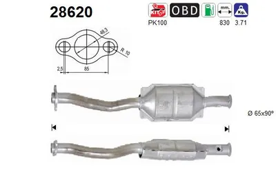 Catalytic Converter Citroën SAXO · Peugeot 106 II