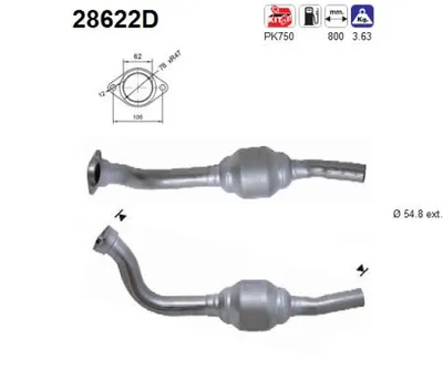 Catalytic Converter Peugeot 806 · Citroën EVASION MPV · Citroën JUMPY I