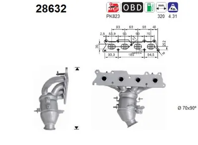 Catalytic Converter Peugeot 407 · Citroën C4 I · Citroën C5 II