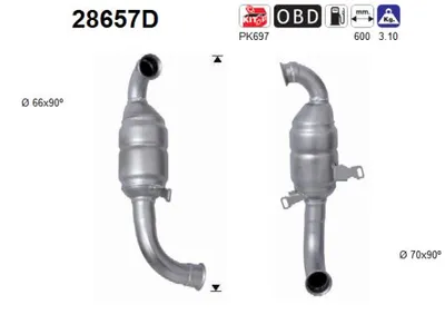 Catalytic Converter Citroën JUMPY II · Citroën JUMPY II Van · Peugeot EXPERT TEPEE